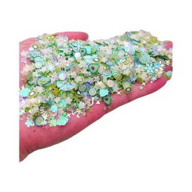 Imagem de Contas De Argila Polimérica Com Lantejoulas Em Forma De Flor Estelar L