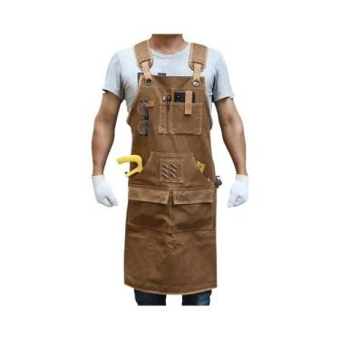 Imagem de Avental Retro Impermeável Para Marcenaria Em Lona Espessa Encerada, Es