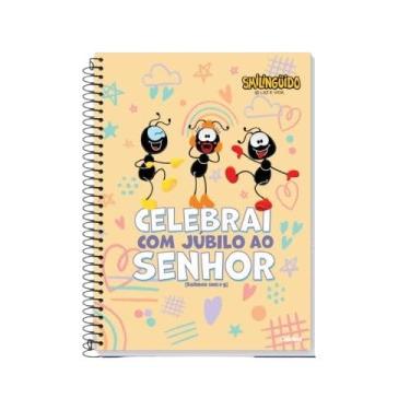 Imagem de Caderno Universitário Grande Cristão 1 Matéria 80 folhas Coleção 2026 Espiral Capa Dura Cristão Formiguinhas (Bege - Celebrai)