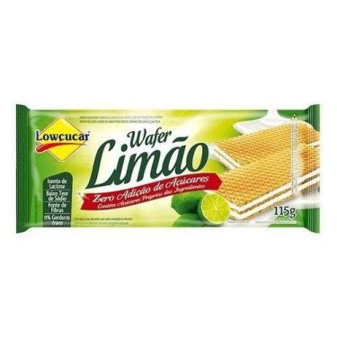 Imagem de Wafer Zero Açúcar Lowçucar Limão 115g - Kit 3 Unidades