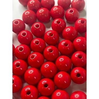 Imagem de Miçanga Bola Vermelho 6mm/ aprox.900peças - 100g - La Mode Arte e Cria