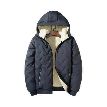 Imagem de Jaqueta De Algodão Com Capuz Para Homens, À Prova De Vento, Quente Par