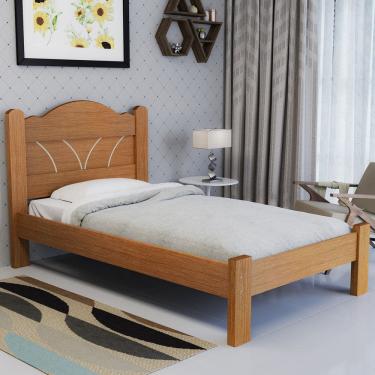 Imagem de Cama Alice Solteiro 100% MDF Estrado Reforçado Pés 7,5x4,5cm