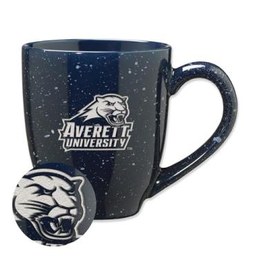 Imagem de Rico Industries Caneca de café NCAA Averett Cougars Primary Logo Navy 473 g cor do time gravado a laser de cerâmica salpicada