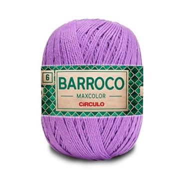 Imagem de Barbante Barroco Maxcolor Fio 6 400g 452m Círculo Algodão Crochê Tricô Artesanato Tapet...