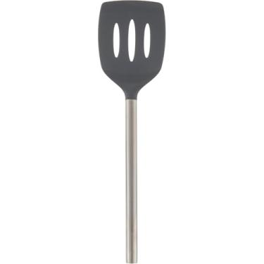 Imagem de Tovolo Espátula de silicone com alça de aço inoxidável (carvão) – utensílio de cozinha e gadget essencial para panelas antiaderentes, apartamentos e novas casas/resistente a arranhões, livre de BPA,