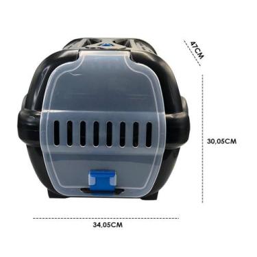 Imagem de Caixa De Transporte Para Pets - Preto E ul - Furacao Pet
