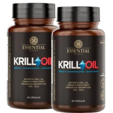Imagem de Kit 2x Krill Oil Omega 3 + Astaxantina - (60 Softgels cada) - Essential Nutrition-Unissex