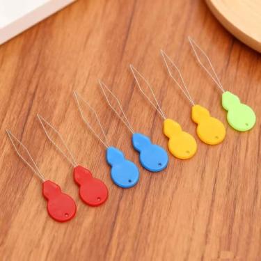 Imagem de Conjunto de passadores de agulhas para mão e máquina de costura – 10 peças de rosca de plástico colorido, ferramenta de rosqueamento fácil para artesanato DIY, acolchoamento, bordado e projetos de