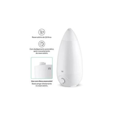 Imagem de Umidificador De Ar E Aromatizador 2,6 L 110v/220 Hc118 Cor:Branco - Mu