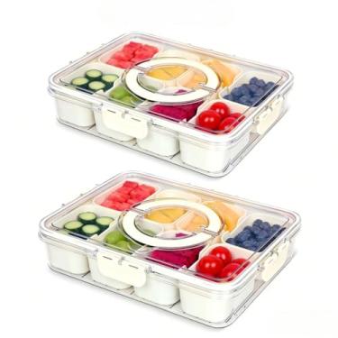 Imagem de Organizador de Geladeira Hermético com Divisórias – Pote Organizador Multiuso para Alimentos e Organização de Cozinha(K0616*2)