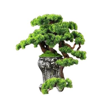 Imagem de Plantas falsas, escritório, sala de estar, entrada, decoração de vegetação artificial, abertura de bonsai, decoração de presente de inauguração de casa