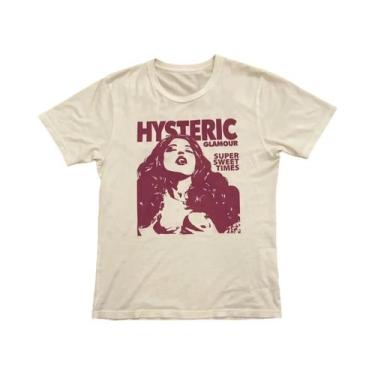 Imagem de Camiseta Gráfica Unissex Em Carvão, Estilo Retro Hysteric Glamour Dos 