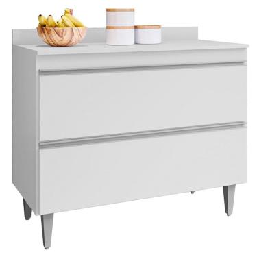 Imagem de Balcão Multiuso para Cozinha com Tampo 2 Portas Diamante