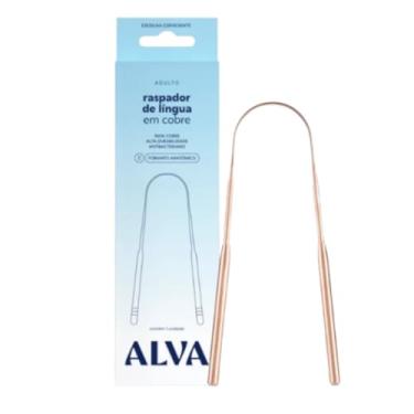 Imagem de Raspador De Lingua Alva 100% Cobre