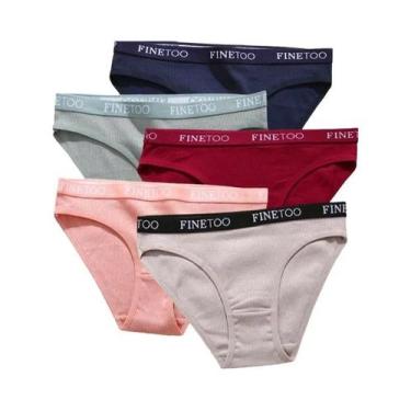 Imagem de Conjunto De Calcinhas De Algodão Femininas Sexy E Confortáveis Com Est