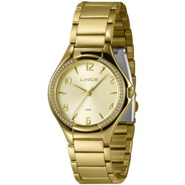 Imagem de Relógio Lince Feminino Ref: Lrgj174l38 C2kx Casual Dourado