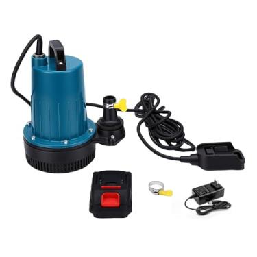 Imagem de Fafeicy Bomba Submersível Sem Fio, Bomba Portátil de Transferência de água de 1003 GPH Com Temporizador para Piscina, Spa, Banheira de Hidromassagem, Drenagem, Irrigação de Jardim, Uso (Plugue dos