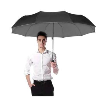 Imagem de Guarda-chuva Automático Tri-Fold Durável Para Uso Empresarial, Guarda-
