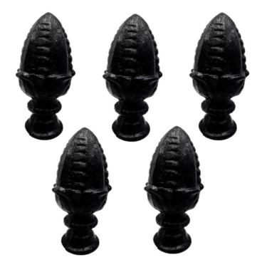 Imagem de Kit 5 Pinhas Ferro Fundido N09 P/ Grade Portão Sacada Muro