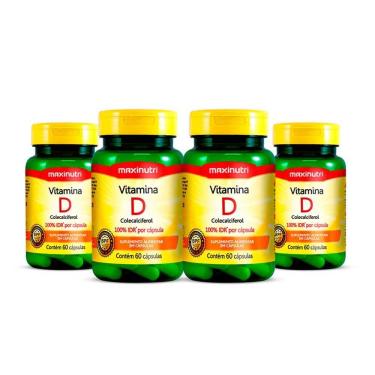 Imagem de Kit 04 Vitamina D 100% Idr Maxinutri 60 Capsulas