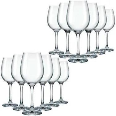 Imagem de Kit 12 Taças Barone 385ml Ideal Para Vinhos Refinado Vidro Nadir