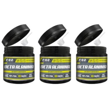 Imagem de Kit 3x Beta Alanina 100% Pura 200g FNB - Flora Nativa, Sem sabor