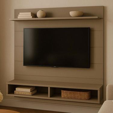 Imagem de Painel para TV Até 65 Polegadas Marte 1 Prateleira Off White - Tebarrot