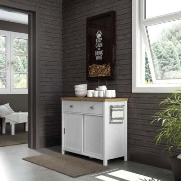 Imagem de Aparador Chá de Correr Ba-145 Denver 2 Gavetas 2 Portas com Vidro 85cm