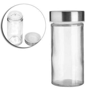 Imagem de Porta Condimento / Queijeira De Vidro Com Tampa Inox 90Ml - 3662408