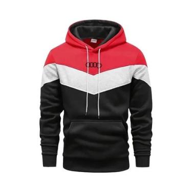 Imagem de Conjunto De Moletom Masculino Casual Tricolor Com Capuz Para Esportes 