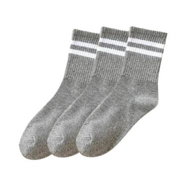 Imagem de Meias Femininas De Cano Médio 3-10 Pares Respiráveis Confortáveis Abso