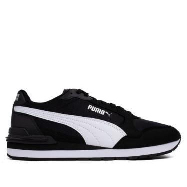 Imagem de Tênis Masculino Puma St Runner V4 em Mesh Preto/Branco, Preto, Branco,