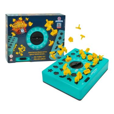Imagem de Contra O Tempo Jogo Tabuleiro Interativo Encaixe Educativo