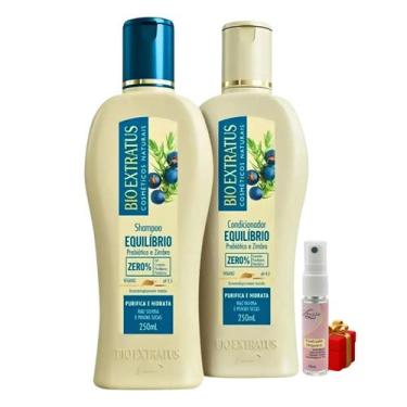 Imagem de Kit Shampoo Condicionador Equilibrio 250 ml Bio Extratus + Presente Lo
