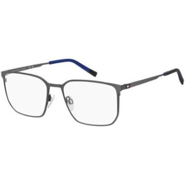 Imagem de Armação de Óculos Tommy Hilfiger Th 2275 SVK - Cinza 57 - Titânio-Masculino