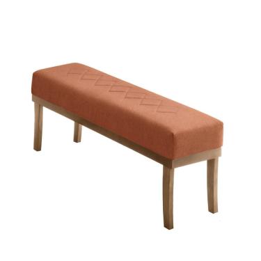 Imagem de Puff para Sala de Estar em Linho 140cm Theo Terracota/Mel