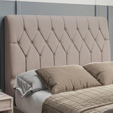 Imagem de Cabeceira Casal Estofada Veloplus Dobuê Istambul