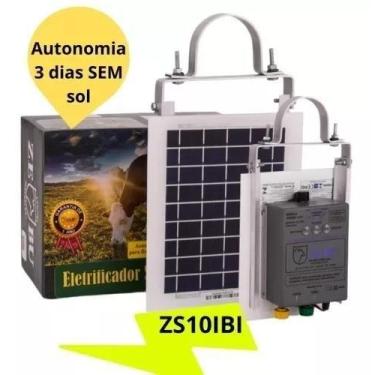 Imagem de Máquina De Choque Energia Solar P/cerca 0.12 Joule 20km Zebu bateria e