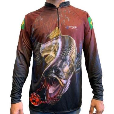 Imagem de Camisa de Pesca Proteção Solar UV Traíra - Oficial da Pesca P, EXG