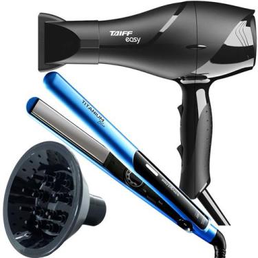 Imagem de Secador De Cabelo Taiff 1700w Ions Profissional Ar Quente Frio Preto D