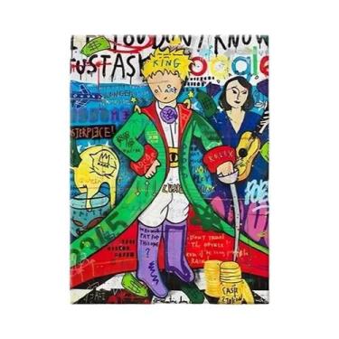 Imagem de Pintura Em Tela De Arte Graffiti Príncipe Princesa Rainha Alec Monopol