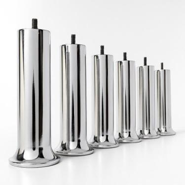 Imagem de Kit Pes Para Cama Box Com 18cm de Altura na Cor Metalizada Com 20 Unid