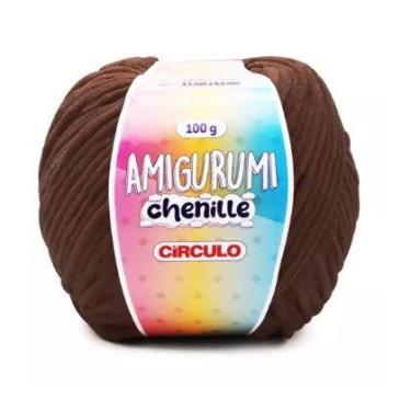 Imagem de Fio Amigurumi Chenille Cor 7569 Brigadeiro 100g - Círculo