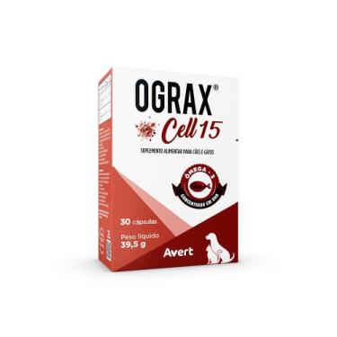 Imagem de Suplemento Avert Ograx Cell para Cães e Gatos 30 Cápsulas 1000 mg - Av