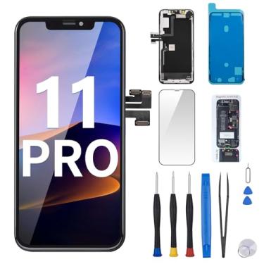 Imagem de Risidamoy Substituição de tela para iPhone 11 Pro de 5,8 polegadas com sensor de alto-falante auricular conjunto completo 11pro 3D Touch LCD Display digitalizador ferramentas de reparo magnético