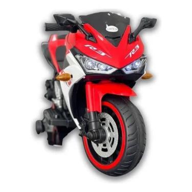 Imagem de Moto Elétrica Infantil R3 12 Volts Led Cor Vermelho Bivolt 110v 220v -