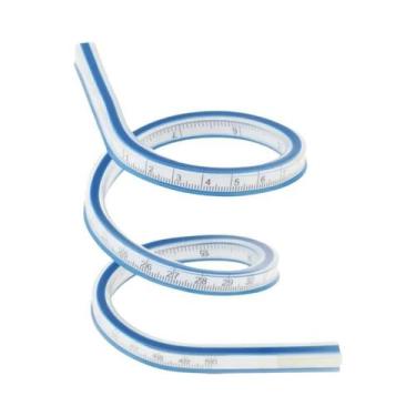 Imagem de Régua Flexível Curva De 30cm Em Formato De Cobra Para Desenho, Ferrame