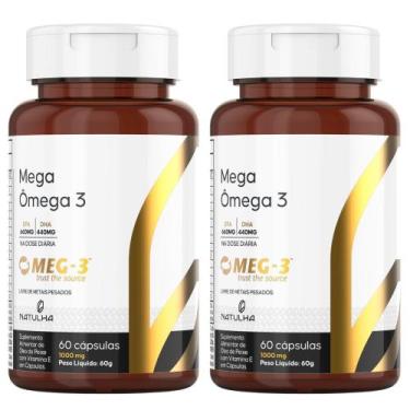 Imagem de KIT 2X Mega Ômega 3 MEG-3 33% EPA / 22% DHA 60 Softgels - Natulha