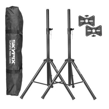 Imagem de Kit 2 Tripé Suporte Pedestal Para Caixa De Som Acústica Profissional C
